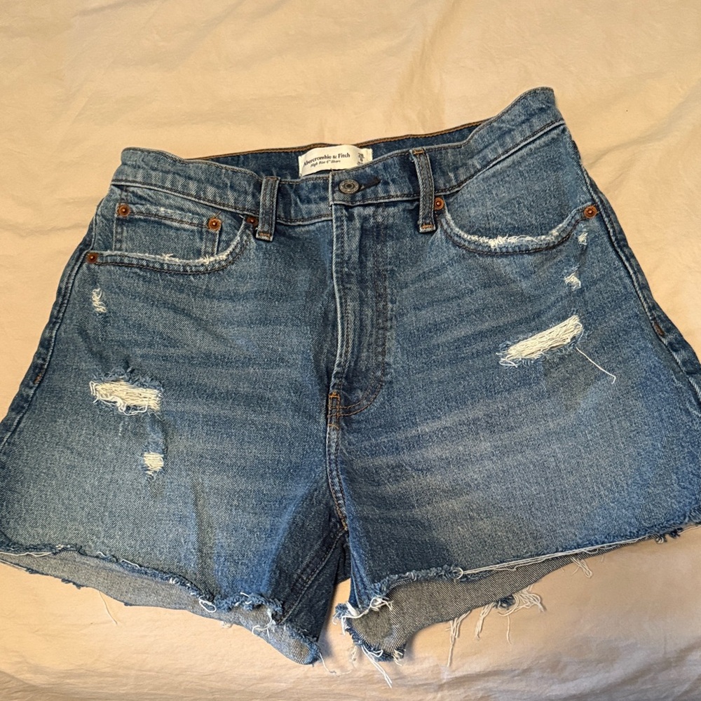 Abercrombie & Fitch Distressed Denim Shorts